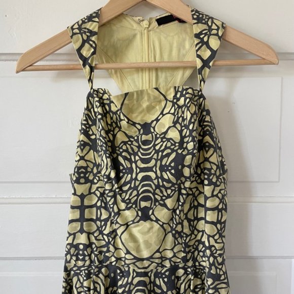 Cotton Midi Dress in Yellow/Gray by Fish Fry, XS, Racerback - Picture 5 of 8